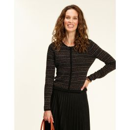 Gilet habille noir raye Gilets Christine Laure