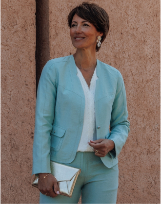 Veste tailleur vert