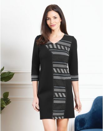 Robe jaquard et milano