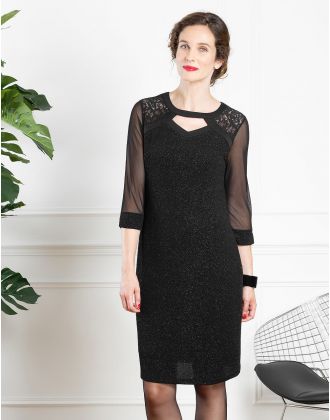 Robe noire pailletée