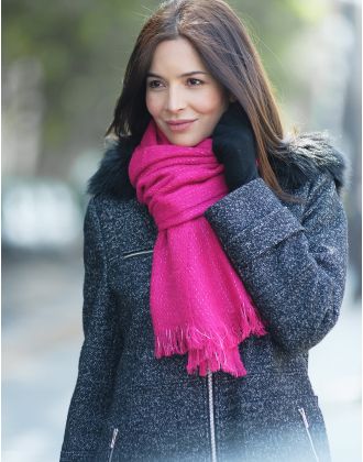Echarpe fuchsia lurex