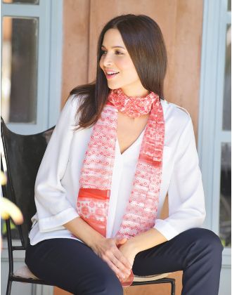 Foulard ethnique orange