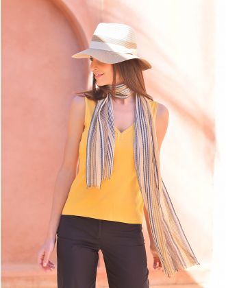 Foulard reliefé ocre
