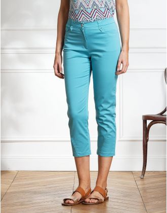 Pantacourt stretch bleu