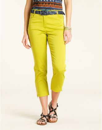 Pantacourt stretch vert