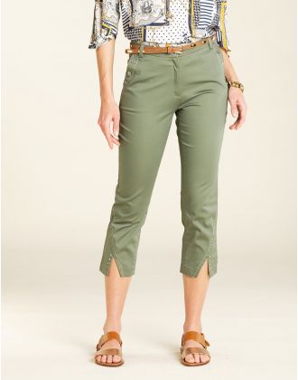 Pantacourt stretch kaki