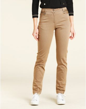 Pantalon 5 poches beige
