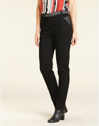 Pantalon noir chevrons