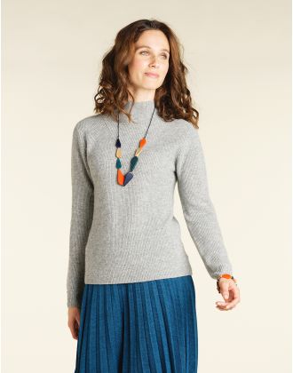 Pull gris laine cachemire