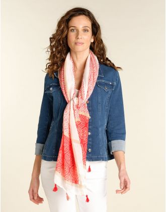 Foulard rose corail