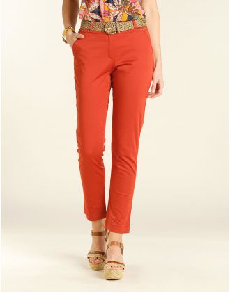 Pantalon 7/8e terracotta