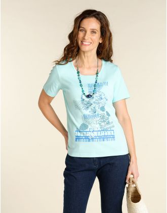 T-shirt bleu coton BIO