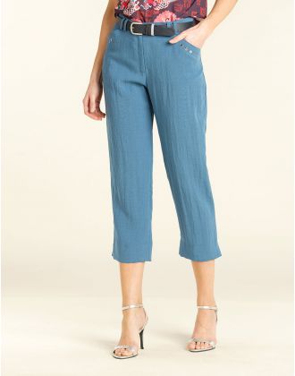 Pantalon tailleur bleu