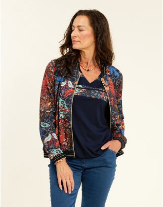 Bombers imprimé bleu
