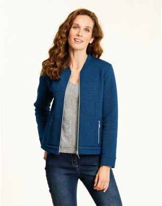 Bombers matelassé bleu