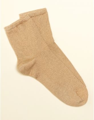 Chaussettes irisées beige