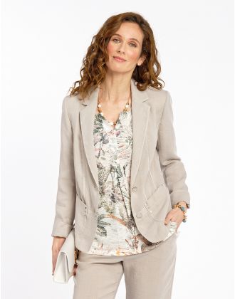 Veste beige col tailleur