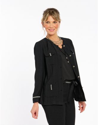 Veste saharienne noire