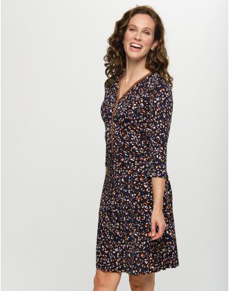 Robe maille fluide bleue