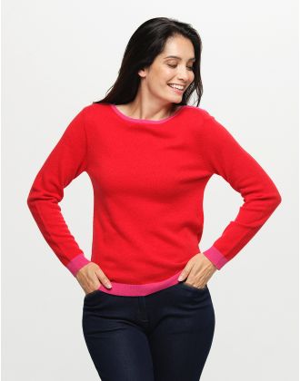 Pull rouge laine