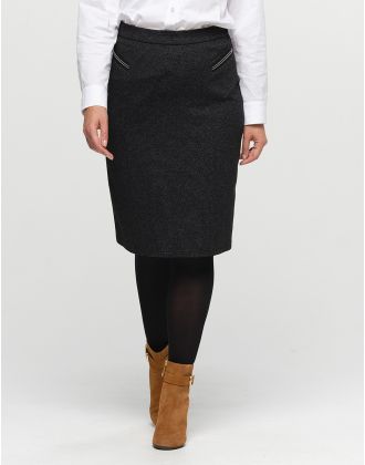 Jupe milano noire et gris