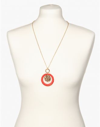Collier doré rouge