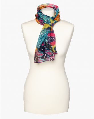 Foulard fuchsia et anis