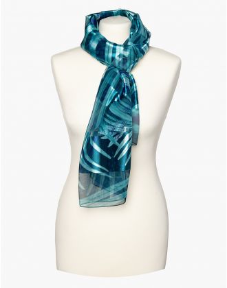 Foulard vert imprimé