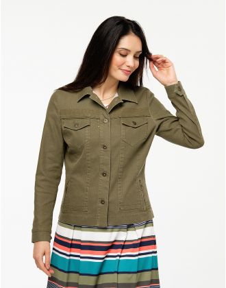 Veste kaki coton enduit