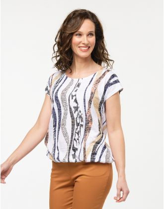 T-shirt blanc imprimé