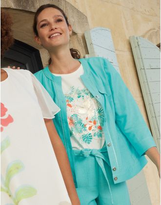 Veste chic turquoise