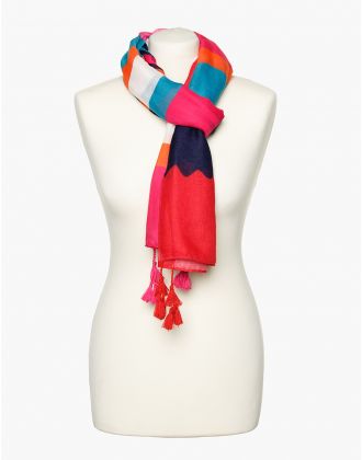 Foulard rose et bleu