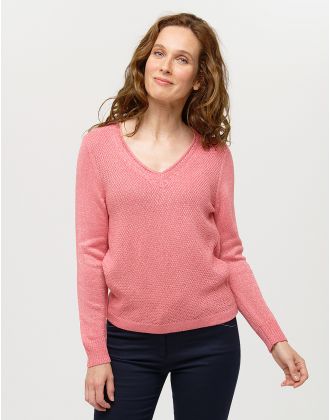Pull maille corail irisé