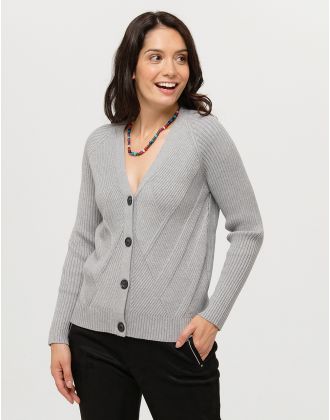 Gilet boutonné gris