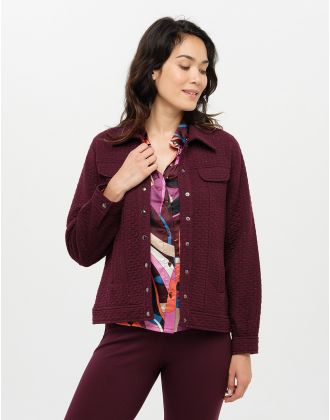 Veste molleton prune
