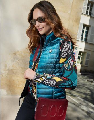 Doudoune bleu réversible
