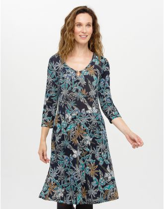 Robe imprimée bleue