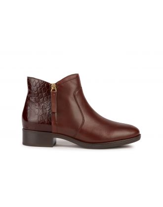Bottines basses cuir brun
