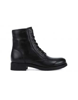 Bottines hautes zip noir