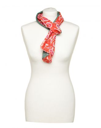 Foulard corail fleuri