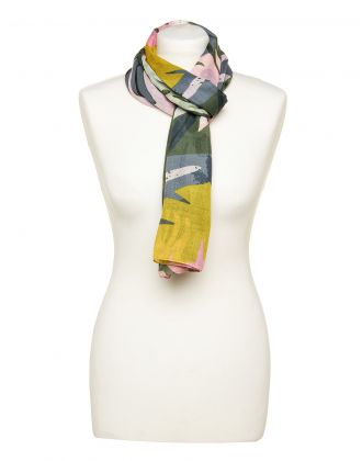 Foulard vert imprimé