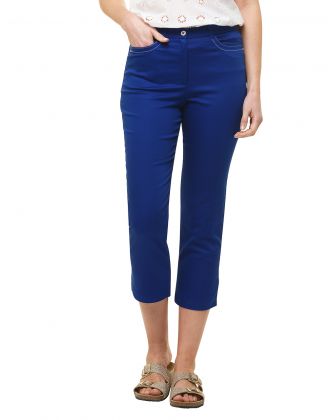Pantacourt bleu roi coton
