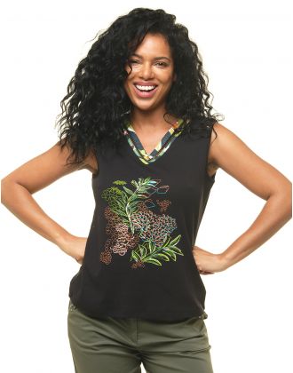 T-shirt noir 100% coton
