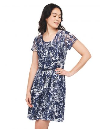 Robe dentelle marine