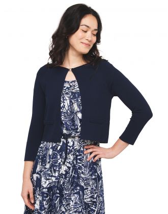 Gilet boléro bleu léger