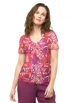 T-shirt chic violet motif