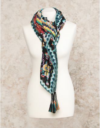 Foulard carré multicolore