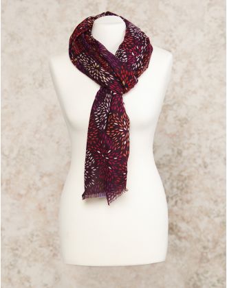 Foulard rose imprimé