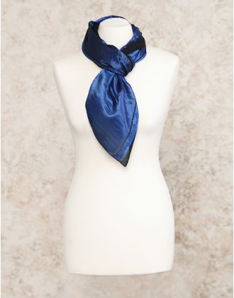 Foulard satin bleu