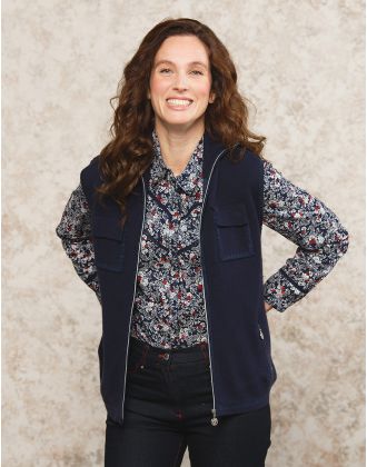Gilet sans manches bleu